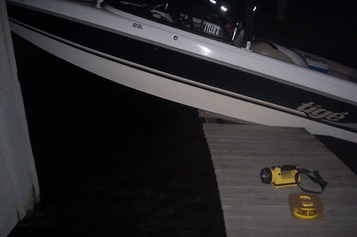 Tige stuck on the dock