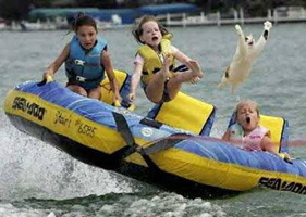 I wish my cat's would go tubing