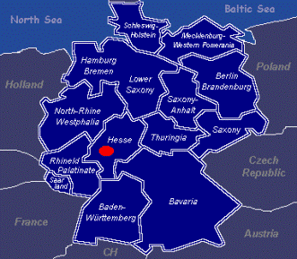 Frankfurt Map of Germany